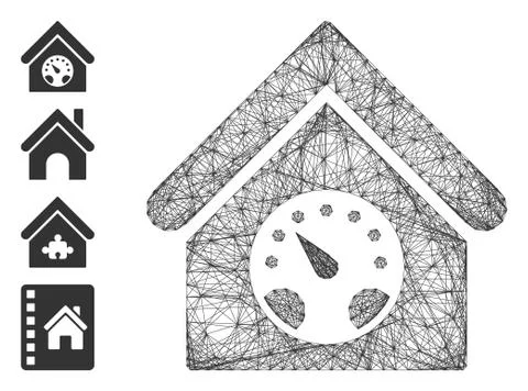 Linear Meter Building Vector Mesh Ilustración de archivo
