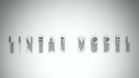 Linear model 3D title animation white text on a white background Stock Footage 299372546