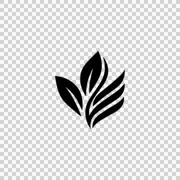 Linear Modern Leaf Icon Design Stock Illustration