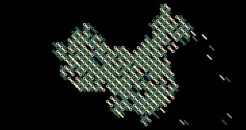 Linear Motion Graphics China Map Construction Video Stock Footage 326833403
