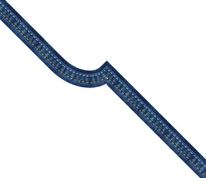 Linear movements of jeans texture on white background Foto stock