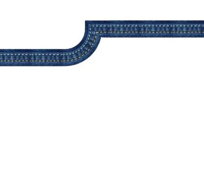 Linear movements of jeans texture on white background Foto stock