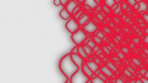 Linear neon chain links with a red glow on a black screen. Stock Footage 263228814