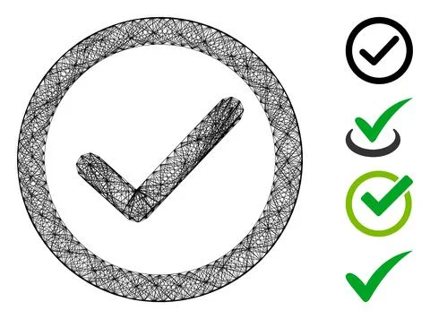 Linear OK Option Vector Mesh Stock Illustration