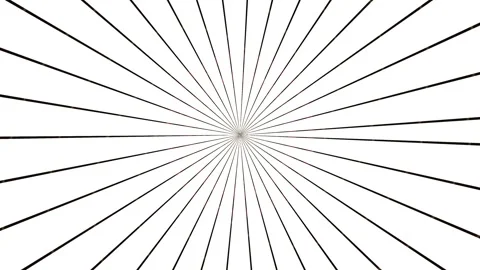 Linear pattern forming a radial design on a white Stock Footage 339475674