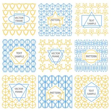 Linear pattern, geometrical ornament Stock Illustration