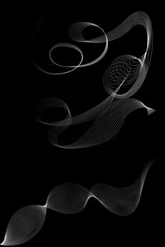 Linear pattern of light stripes on a dark background Stock Illustration