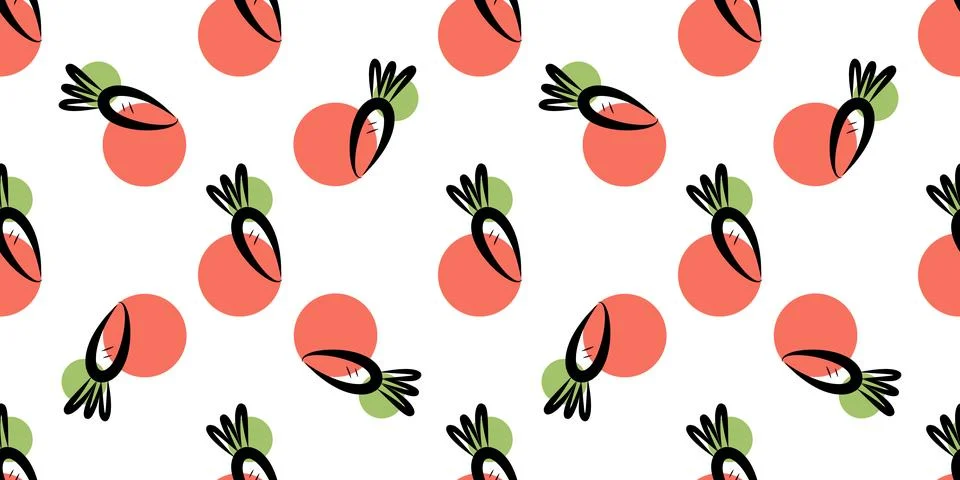 Linear pattern of orange carrots 库存插图