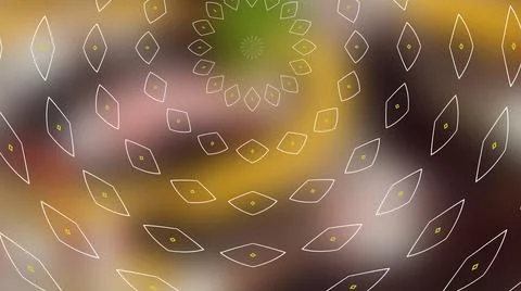 Linear Pattern of Rhombus on A Yellow, Brown Background Illustrazione stock