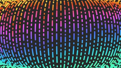 Linear pattern trending background, ordered arc transformed broken lines brig Illustrazione stock
