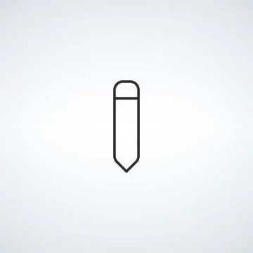 Linear Pen, write icon. Signature pen outline and filled vector sign. Editable Illustrazione stock