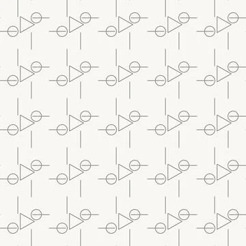 Linear playback icon pattern, Seamles pattern in line design. playback, icon Illustrazione stock