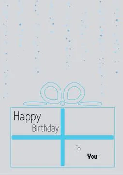 Linear present with squared falling confetti Stock Illustration