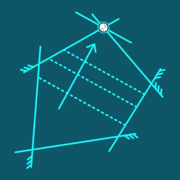 Linear Programming Feasible Region with Objective Line Sliding to Optimal Vertex Stock Illustration