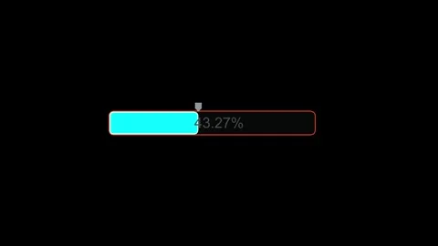 Linear Progress Bar Percentage Animation Stock Footage 327718544