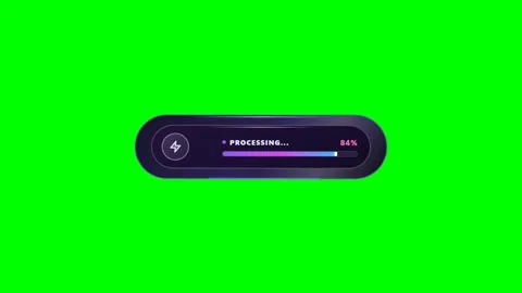 Linear Progress Loading Bar Dock With Green Screen Background. Stock Footage 346682341