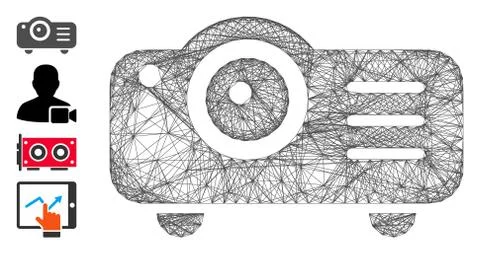 Linear Projector Vector Mesh 库存插图