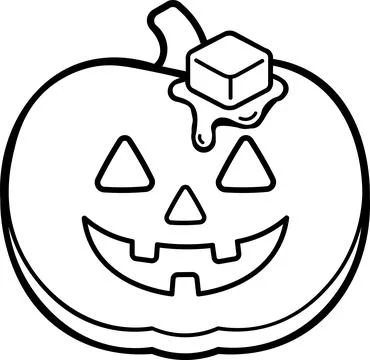 Linear pumpkin-shaped waffle icon Stock Illustration