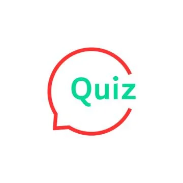 Linear quiz speech bubble Stock Illustration