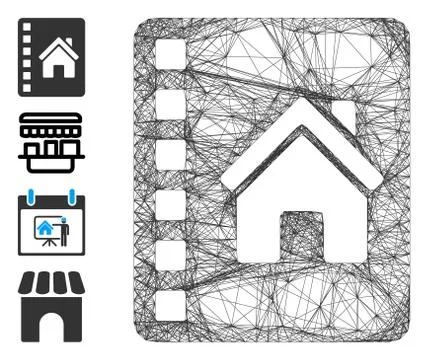 Linear Realty Catalog Vector Mesh 스톡 일러스트