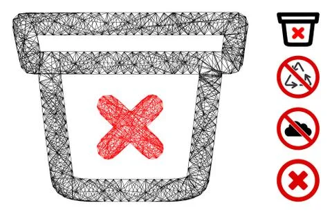 Linear Remove Data Vector Mesh Stock Illustration