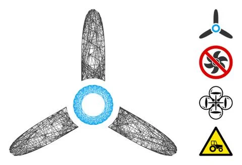 Linear Rotor Vector Mesh Stock Illustration
