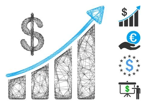 Linear Sales Vector Mesh Stockillustratie