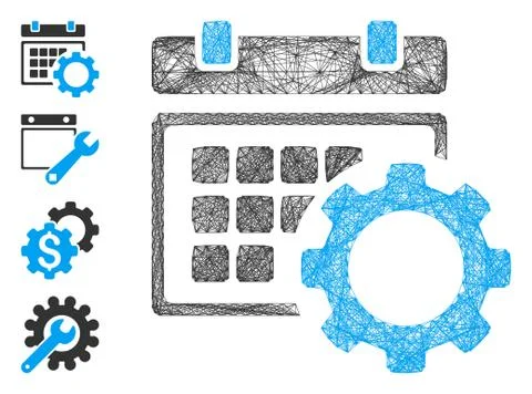 Linear Schedule Options Vector Mesh Stockillustratie