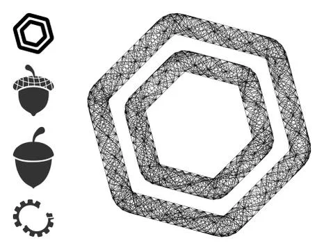 Linear Screw Nut Vector Mesh Ilustración de archivo