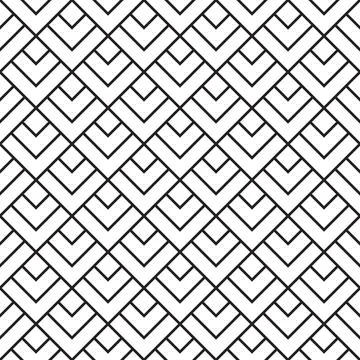 Linear Seamless Abstract Geometric Pattern Background Stock Illustration