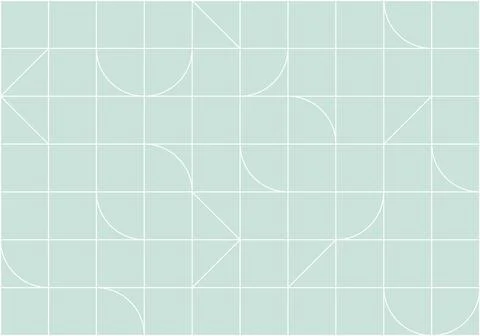 Linear seamless art deco pattern turquoise Illustrazione stock