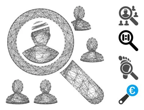 Linear Search Patients Vector Mesh Stock Illustration