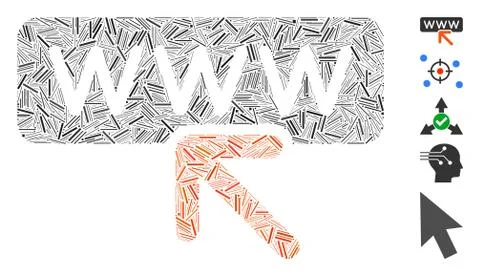 Linear Select Website Icon Vector Collage イラスト素材