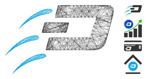 Linear Send Dash Vector Mesh Stock Illustration