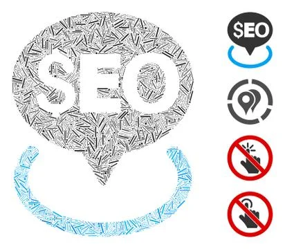 Linear Seo Geotargeting Icon Vector Mosaic Illustrazione stock