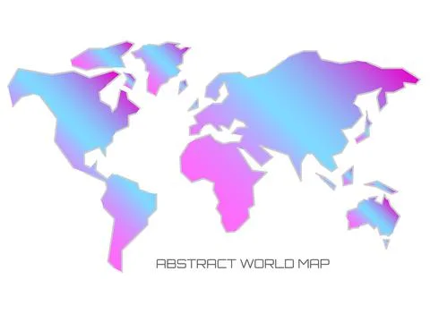 Linear silhouette World Map. Outline minimal style design 스톡 일러스트