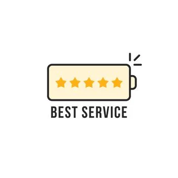 Linear simple battery like best service Stock Illustration