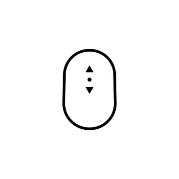 Linear simple black up and down scroll icon Illustrazione stock