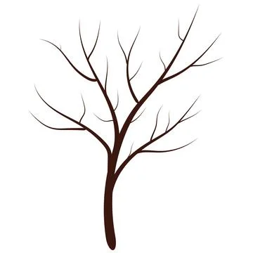 Linear sketched tree, isolated on white, conceptual vector Stock Illustration