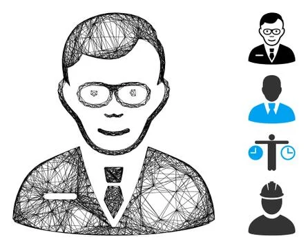 Linear Specialist Vector Mesh Stock Illustration