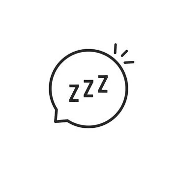 Linear speech bubble like zzz logo Stock Illustration