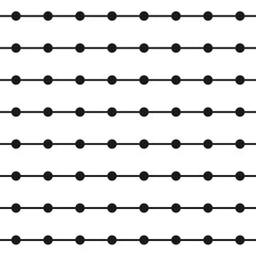 Linear streaks with dots. Repeating abstract background Stock Illustration