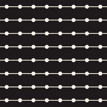 Linear streaks with dots. Repeating abstract background Stock Illustration