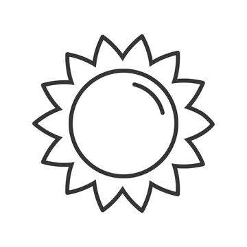 Linear Sun Icon Vector Illustration Stock Illustration
