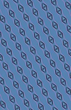 Linear texture backdrop outline composition in shell pink, sky blue, deep lake, Illustrazione stock