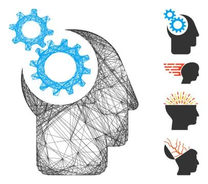Linear Think Vector Mesh Illustrazione stock