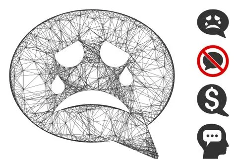 Linear Tiers Smiley Message Vector Mesh Stock Illustration