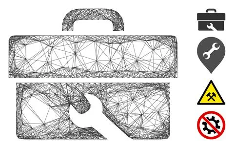 Linear Tools Vector Mesh Stock Illustration