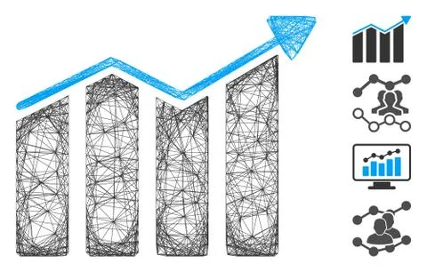 Linear Trend Vector Mesh Stock Illustration