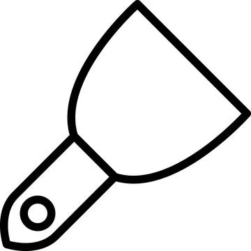 Linear trowel icon as an editable simple outline for web design Stock Photos